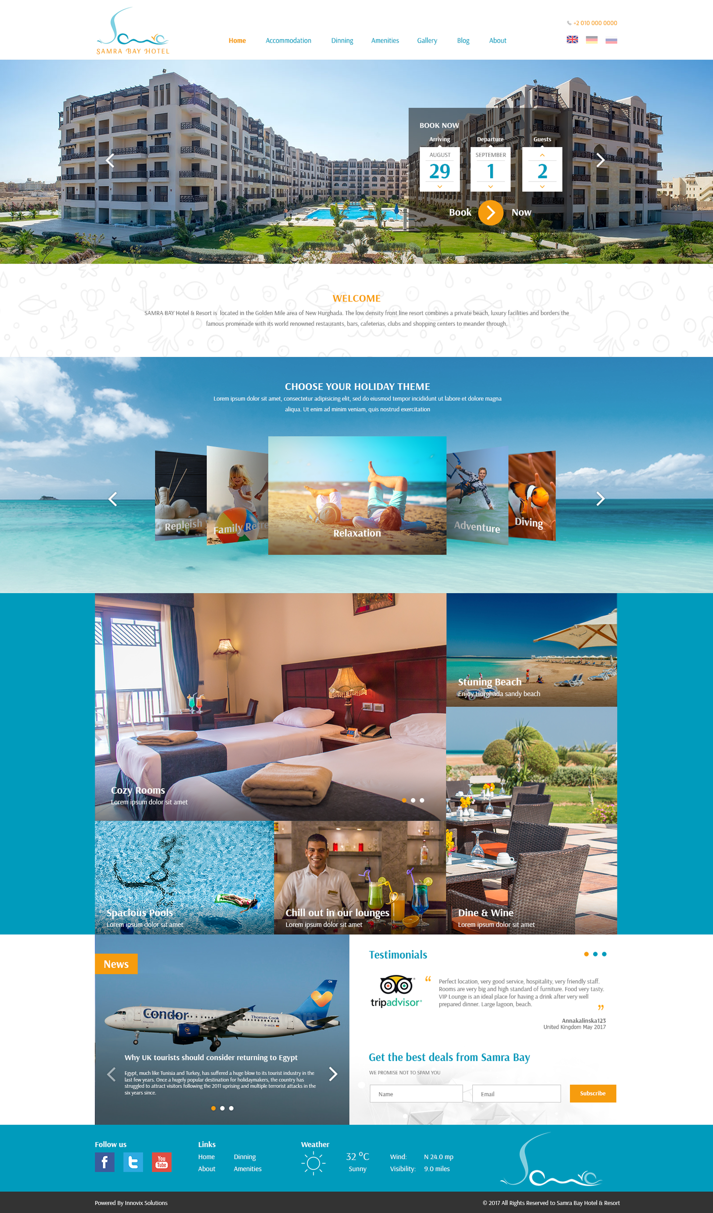Samra Bay Hotel Website